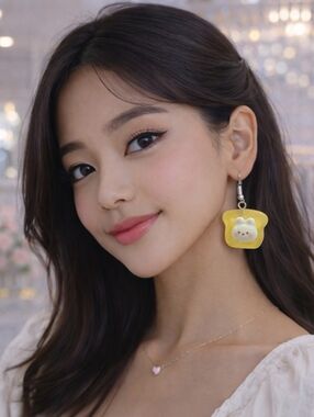 Handmade Honey Bunny Toast Earrings | Kawaii Y2K Cute Statement Jewelry